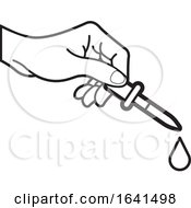 Poster, Art Print Of Black And White Hand Using A Dropper