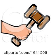 Poster, Art Print Of Hand Holding A Gavel