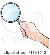 Hand Holding A Magnifying Glass by Lal Perera