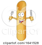 Cartoon Penne Pasta Character With Silverware