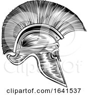 Spartan Trojan Warrior Roman Gladiator Helmet by AtStockIllustration