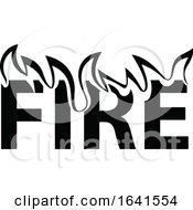 Poster, Art Print Of Black And White Fire Design