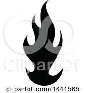 Poster, Art Print Of Black And White Flame Icon