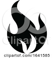 Black And White Flame Icon