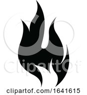 Black And White Flame Icon