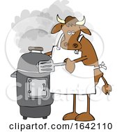 Poster, Art Print Of Cartoon Cow By A Smoker