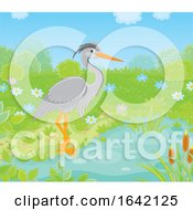 Poster, Art Print Of Grey Heron On Shore