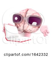 Poster, Art Print Of 3d Human Brain Character Reading A Book