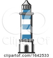 Poster, Art Print Of Blue And White Lighthouse
