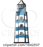 Poster, Art Print Of Blue And White Lighthouse