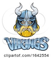 Poster, Art Print Of Viking Mascot Warrior Sign Cartoon Graphic