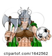 Poster, Art Print Of Viking Female Gladiator Soccer Warrior Woman