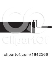 Poster, Art Print Of Black And White Paint Roller Leaving A Line