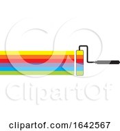 Poster, Art Print Of Paint Roller Leaving A Rainbow Line