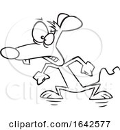 Poster, Art Print Of Cartoon Outline Angry Mouse