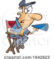 Cartoon White Male Film Director Using A Bullhorn