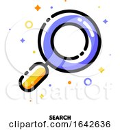 Poster, Art Print Of Icon Of Magnifying Glass Which Symbolizes Success Internet Searching Optimization Process For Seo Concept