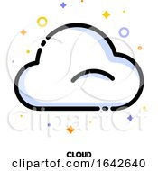 Poster, Art Print Of Icon Of Cloud Which Symbolizes Cloud Computing For Seo Concept