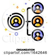 Poster, Art Print Of Company Organizational Structure Icon For Human Resources Management Or Business Hierarchy Concept