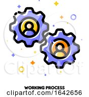 Working Process Icon For Human Resources Management Concept
