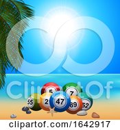 Poster, Art Print Of Summer Bingo Lottery Ballson On The Beach