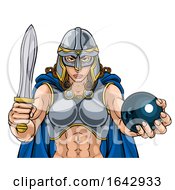 Viking Trojan Celtic Knight Bowling Warrior Woman