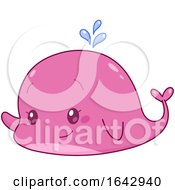 Poster, Art Print Of Cartoon Cute Pink Whale