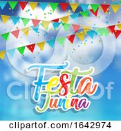 Festa Junina Background With Defocussed Sky