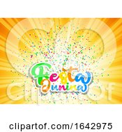 Festa Junina Background With Colourful Lettering And Confetti