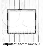 Poster, Art Print Of Blank Picture Frame On White Wooden Texture