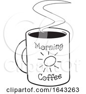 Poster, Art Print Of Black And White Cup Of Morning Coffee