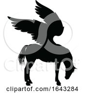 Poster, Art Print Of Pegasus Silhouette Mythological Winged Horse