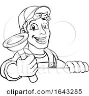 Plumber Cartoon Plumbing Drain Plunger Handyman