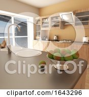 Render Of 3D Contemporary Kitchen