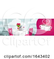 Poster, Art Print Of Romantic Cafe With The Eiffel Tower