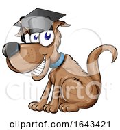Cartoon Happy Dog Graduate by Domenico Condello