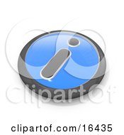 Blue And Black Information Button Clipart Illustration Graphic