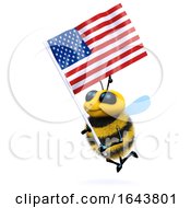 3d Bee Stars And Stripes by Steve Young