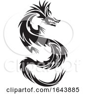 Black And White Dragon Tattoo Design