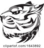 Black And White Tiger Face Tattoo Design by Morphart Creations