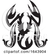 Poster, Art Print Of Black And White Scorpion Or Crab Tattoo Design