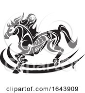 Black And White Horse Tattoo Design by Morphart Creations