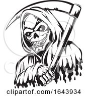 Black And White Grim Reaper Tattoo Design by Morphart Creations #COLLC1643934-0196