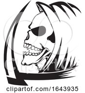 Poster, Art Print Of Black And White Grim Reaper Tattoo Design