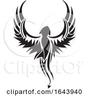 Black And White Phoenix Tattoo Design