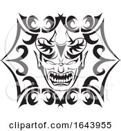 Black And White Tribal Monster Tattoo Design