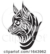 Poster, Art Print Of Black And White Fox Tattoo Design