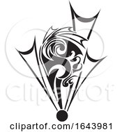 Black And White Tribal Tattoo Design by Morphart Creations