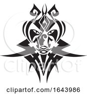 Black And White Tribal Face Design by Morphart Creations