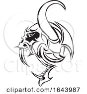 Black And White Tribal Monster Tattoo Design by Morphart Creations